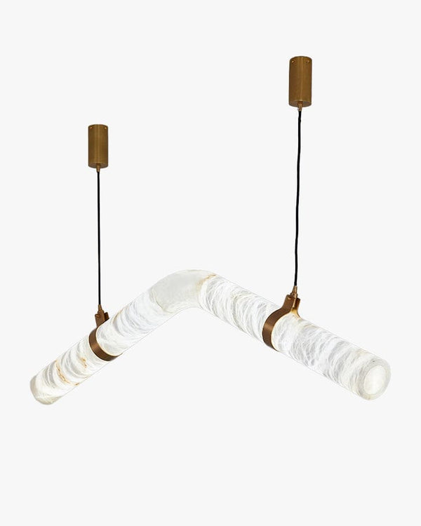 Pipe Linear Alabaster Pendant Light