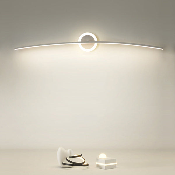 Arisha Modern Linear Metal Wall Lamp, White