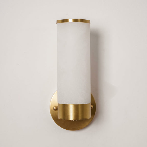 Olvynis Brass Alabaster Wall Lamp