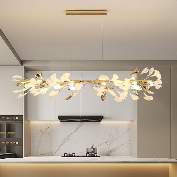 Olivia Modern Art Deco Metal & Ceramic Chandelier, Gold