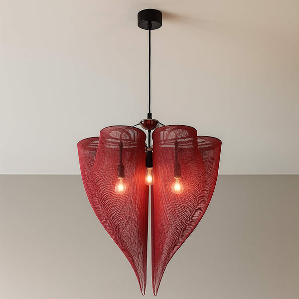 Mesh Chandelier | Red & Gold | CLFT85200