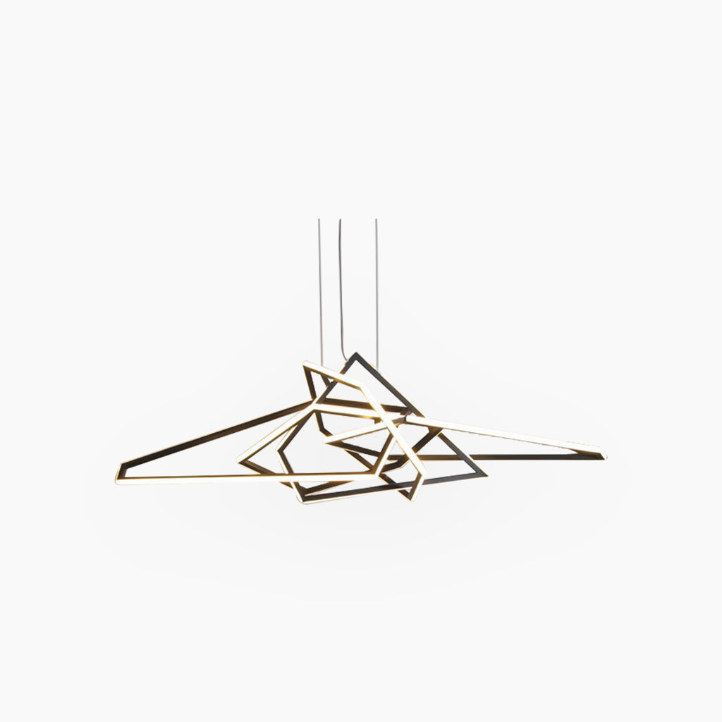 Chandelier Geometric Stainless Steel Dimmable LED, Gold / Black