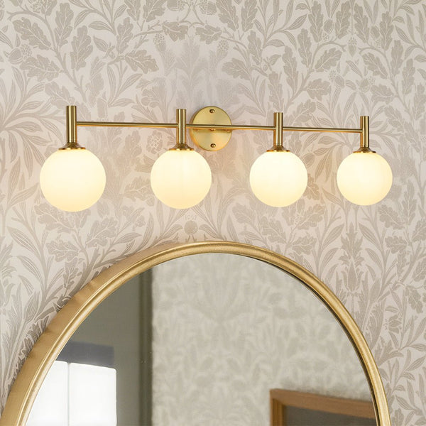 Kvennuvux Mid-Century Globe Glass Vanity Sconce