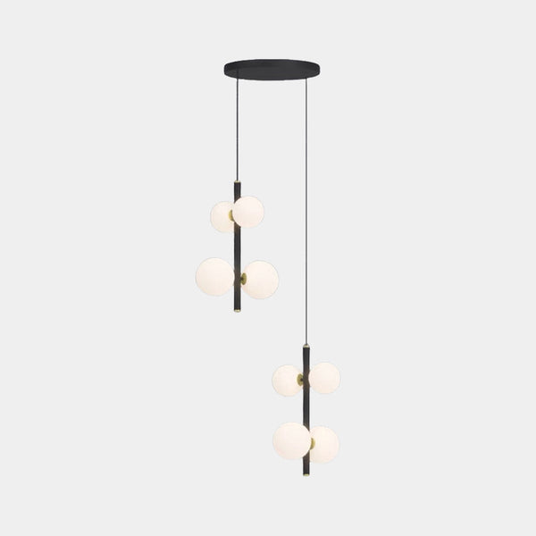 Chandelier Modern Glass Ball for Staircase High Ceiling
