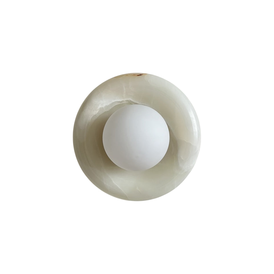 Aursilos Nordic Art White Jade Glass Sconce Wall Lamp