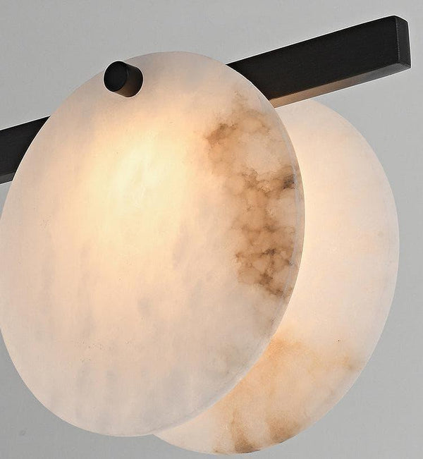 Copper marble chandelier