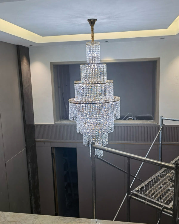 Tiered Crystal Foyer Chandelier