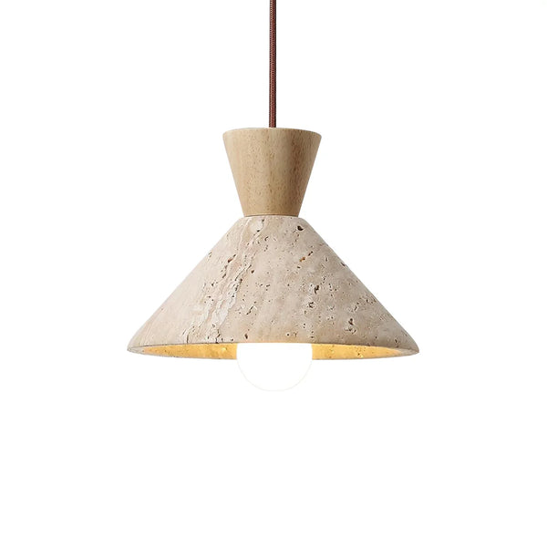 Cone Forma Travertine Pendant Lamp
