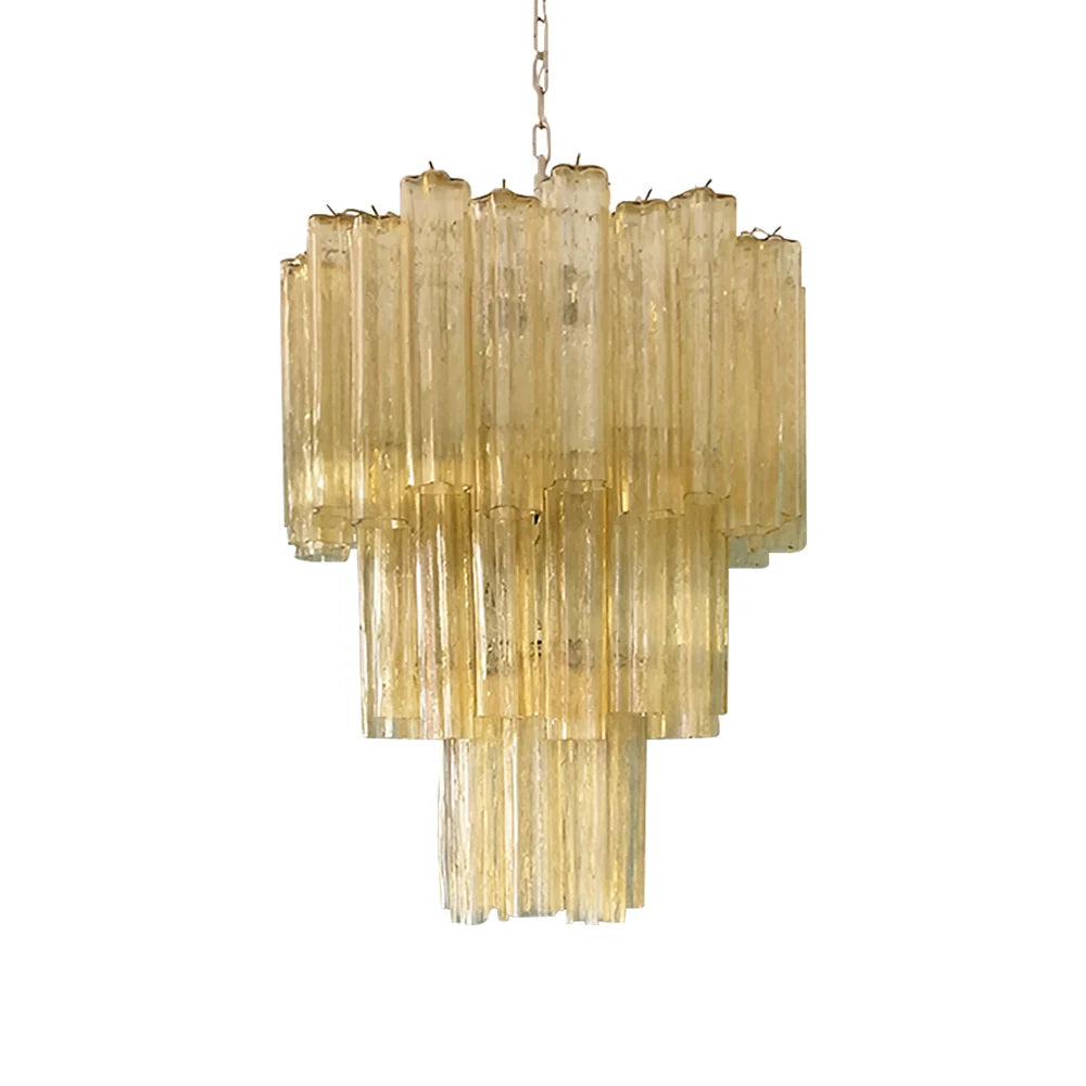 Elegant Yellow Tube Chandelier