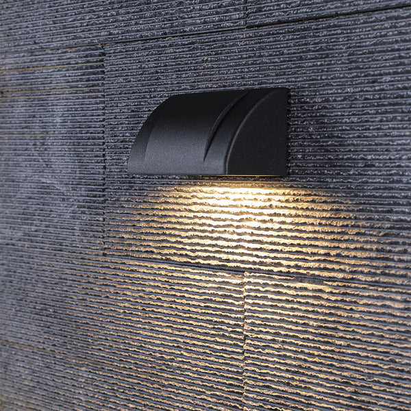 Wide LED Modern Classic Glass Outdoor Wall Light