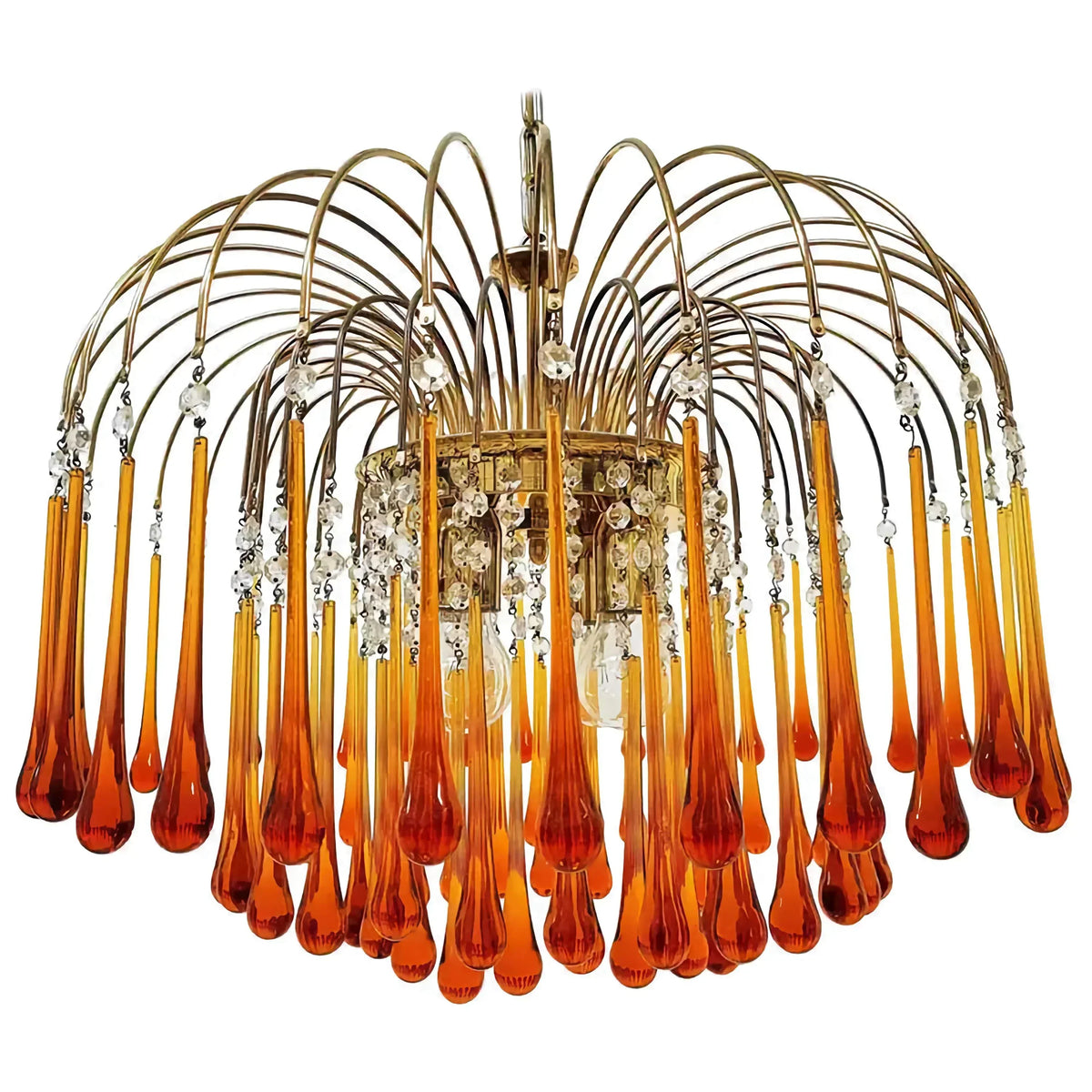Murano-Style Chandelier | Amber Glass | CL184AWQ