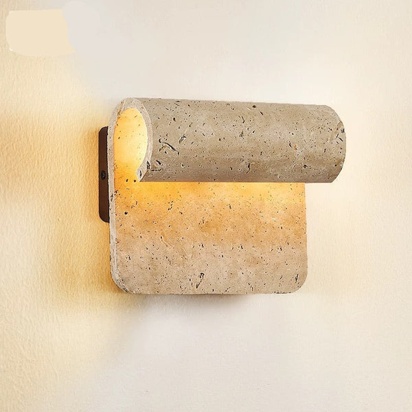 Curved Travertine Wall Sconce | CLSSQ13