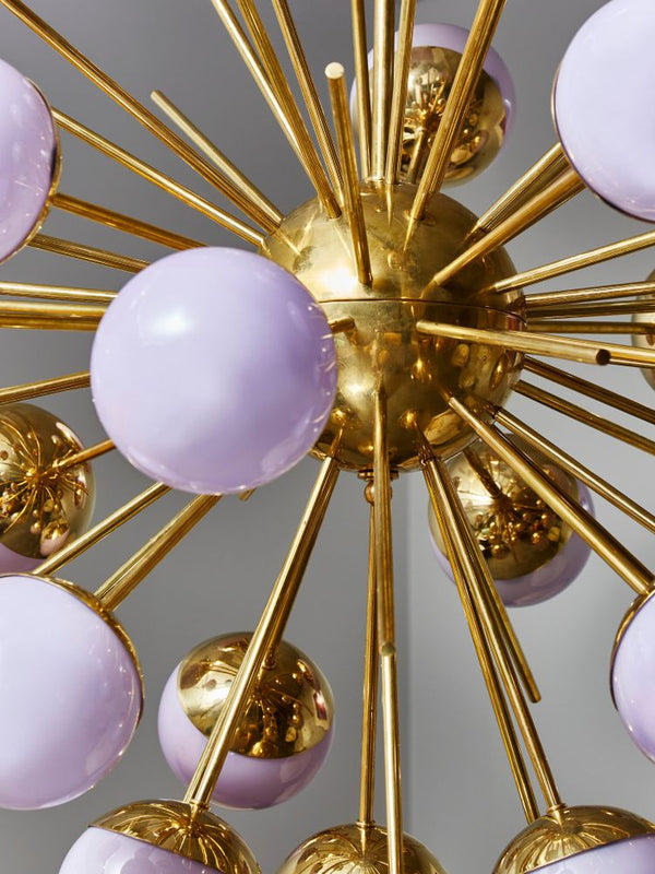 De Silva Chandelier | Purple Glass | CLPT80CP