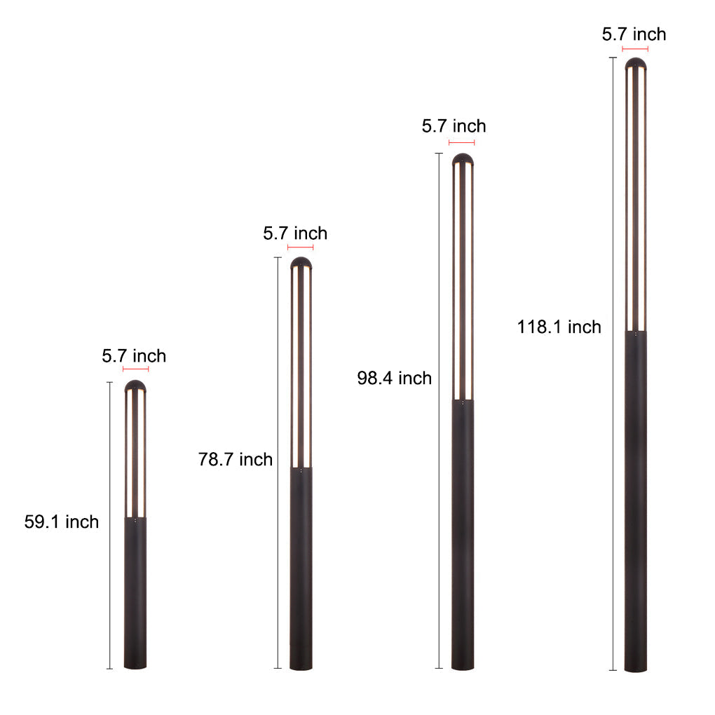 Liorerine Minimalist Residential Outdoor Bollard Lights