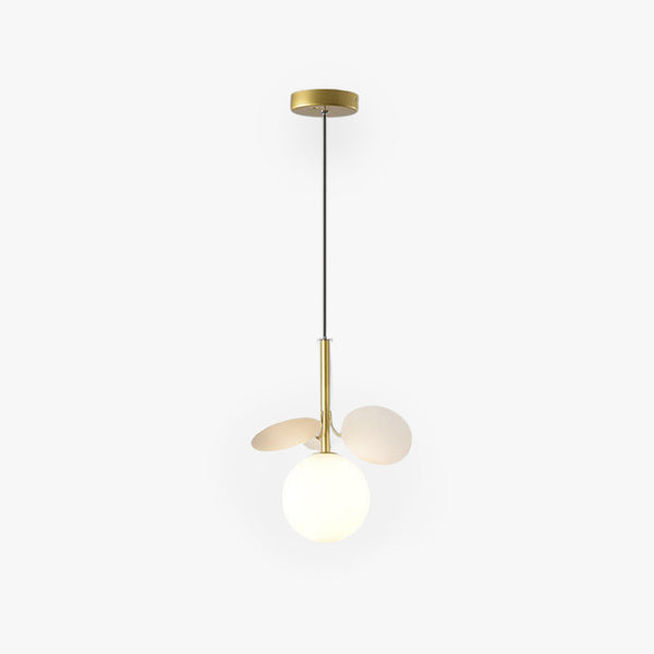 Arisha Art Deco Globe Pendant Light, Multi-Color/White, Metal/Glass