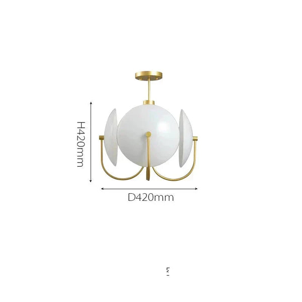 Opal Globe Orbit Semi Flush | CLDFTS27