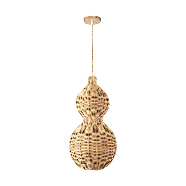 Bata Woven Gourd Rattan Outdoor Pendant Light