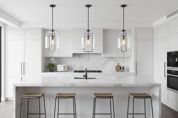 Modern Brass & Glass Pendant Light | CLVV2500