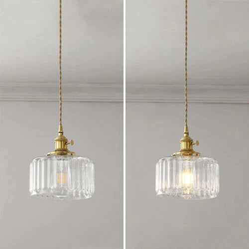 Vintage Glass Pendant Light