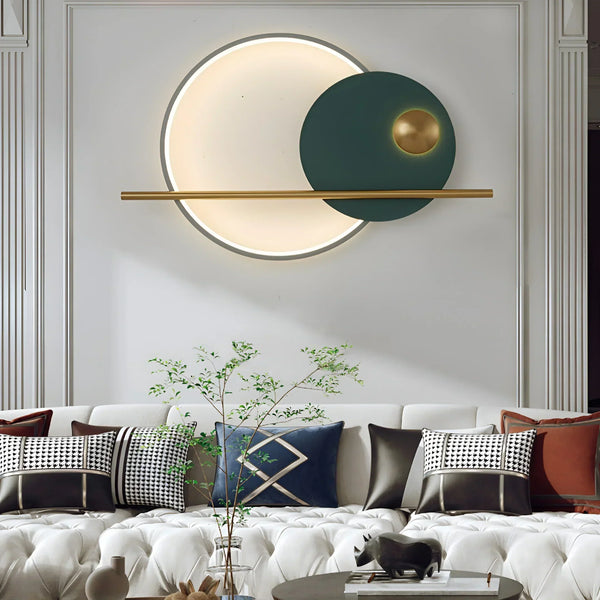 Double Circle Linear Wall Light