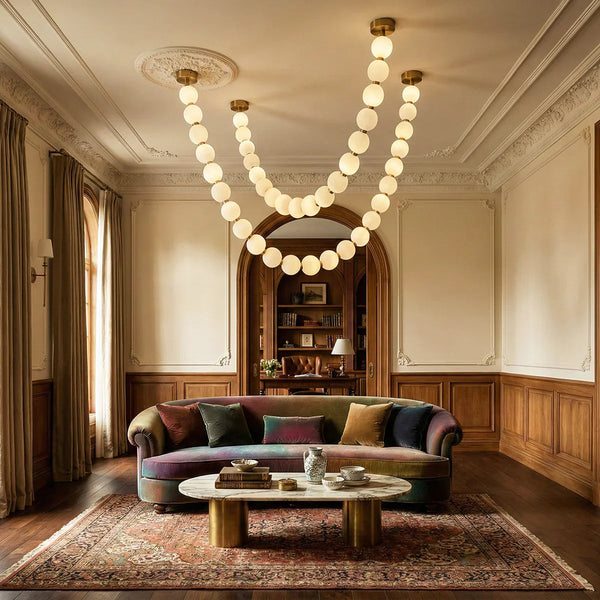 Luxurious Pearl Necklace Chandelier