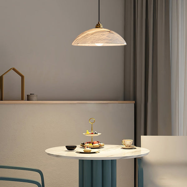 Warenol Minimalist Alabaster Pendant Light