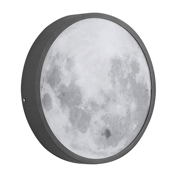Prudent Creative Moon Glass Steel Outdoor Wall Light