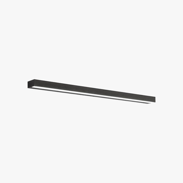Arisha Modern Rectangular Linear Mirror Front Wall Lamp, Black