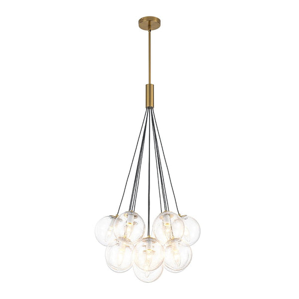 Jarnbruva Contemporary Cluster Seeded Glass Chandelier