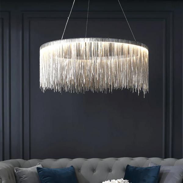 Aluminum chain chandelier
