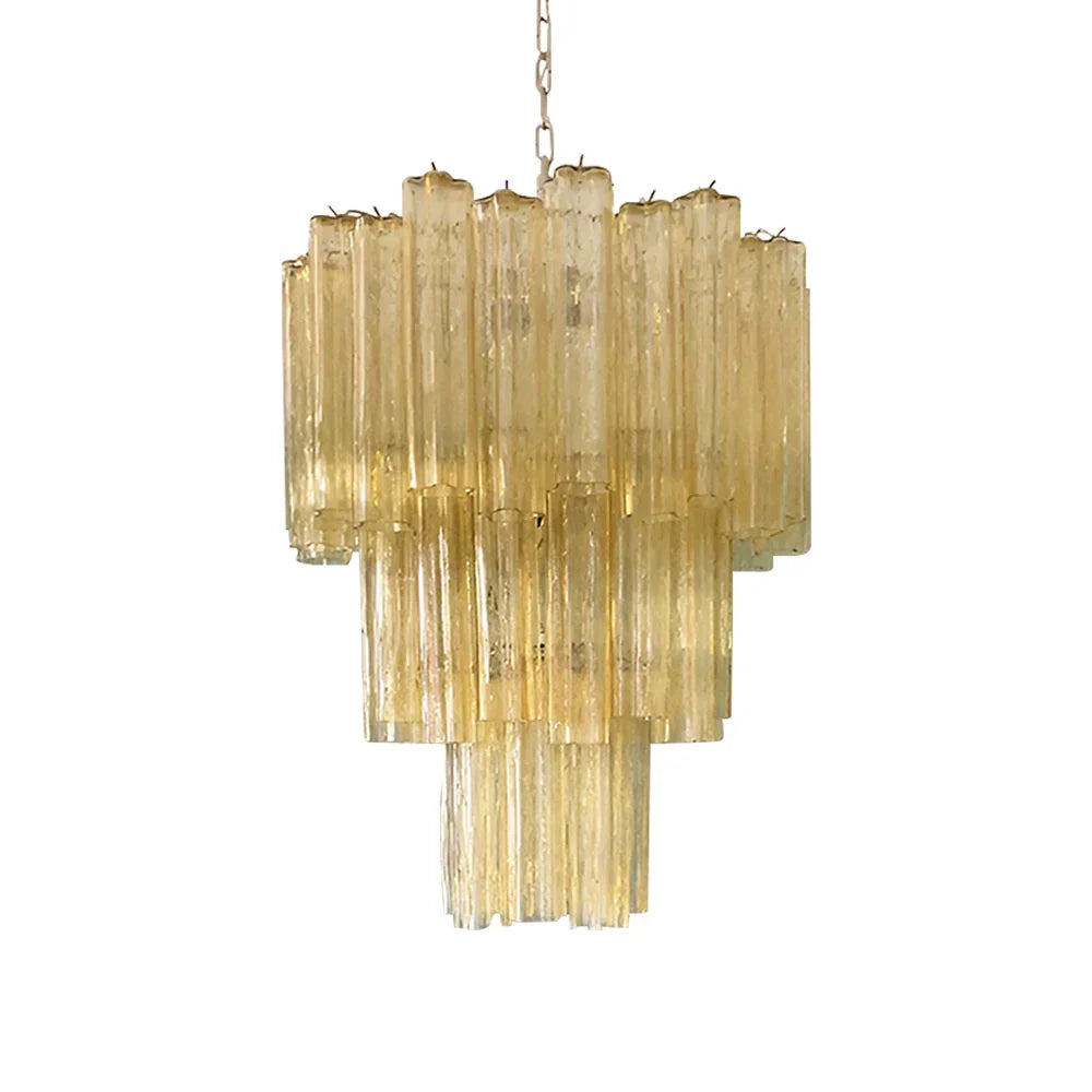 Elegant Yellow Tube Chandelier