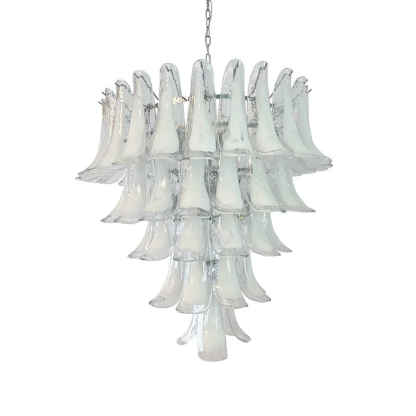 Vintage Clear Glass Petals Chandelier