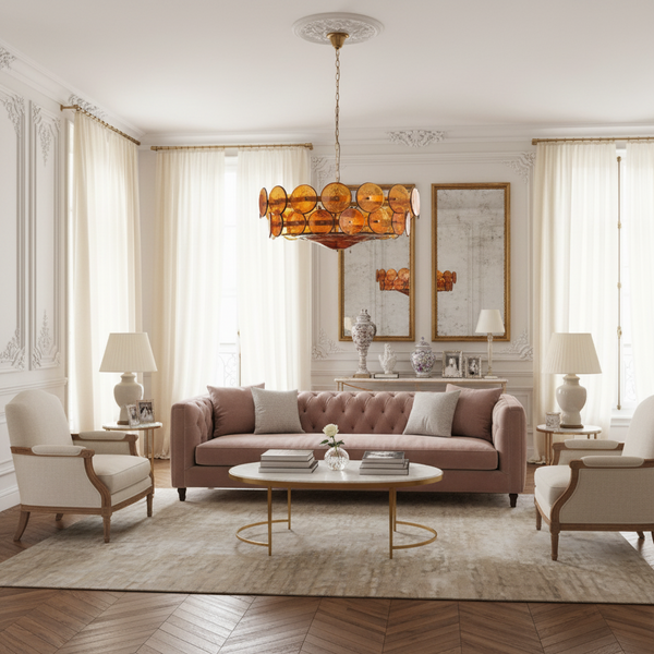 Amber Murano-Style Glass Chandelier | CLKOPS202