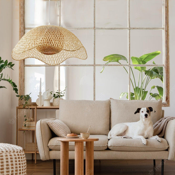 Zen Style Living Room Rattan Pendant Light