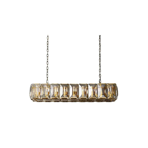 Crystal Rectangular Chandelier Restaurant