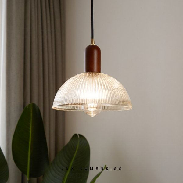 Wabi-Sabi Glass Bedroom Clear Pendant Lights