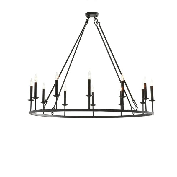 Remington Iron Round Chandelier