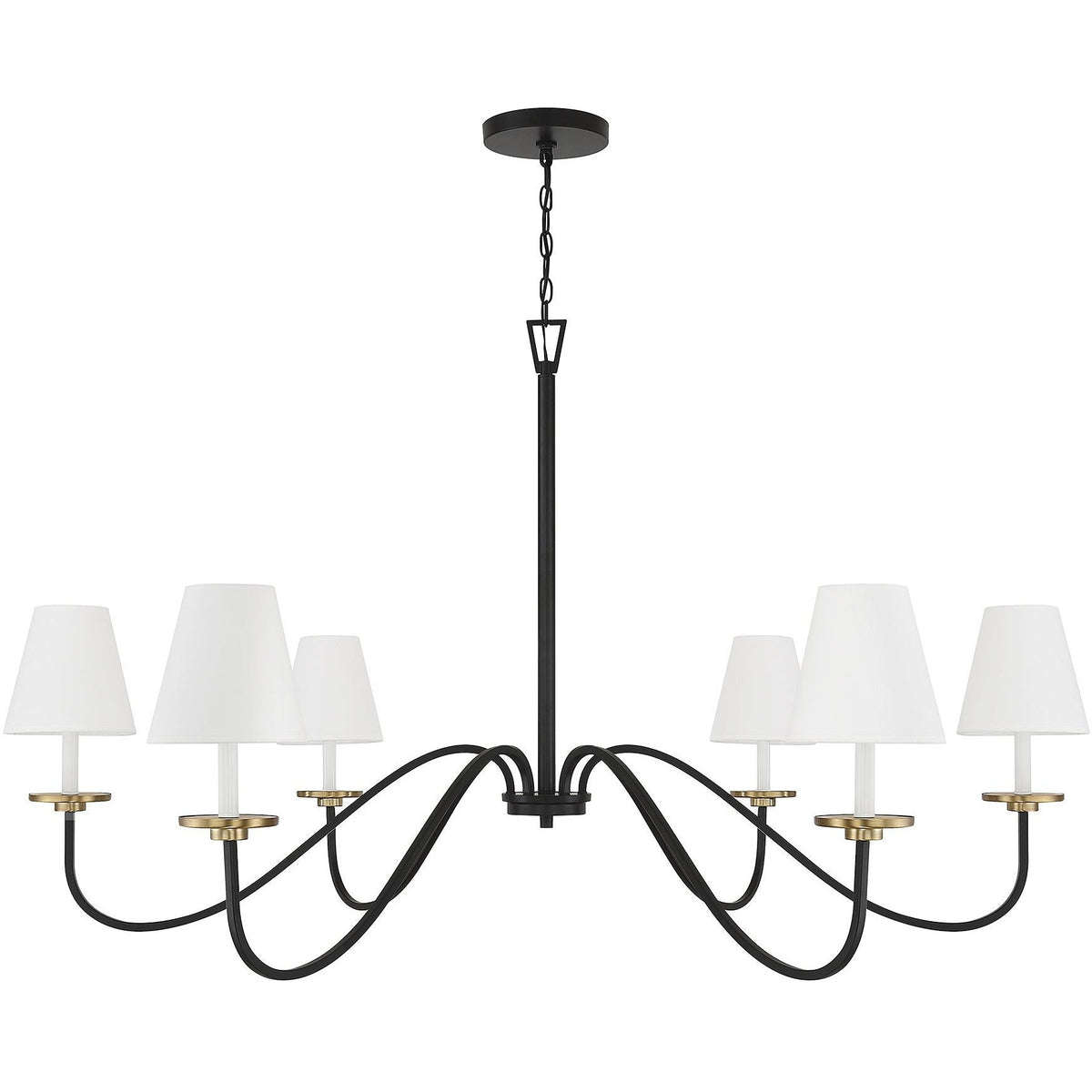 Flux Vintage Industrial Brass Fabric Chandelier