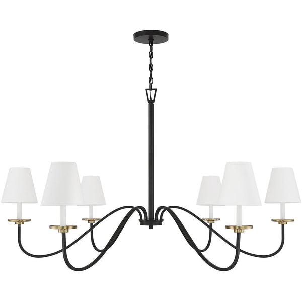 Flux Vintage Industrial Brass Fabric Chandelier