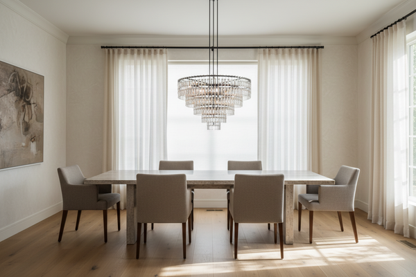 Hand-Cut Crystal Black Tiered Chandelier | CLHUYL0250BL