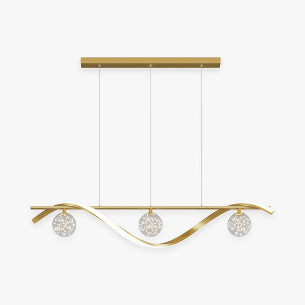 Arisha Graceful Arc with Glass Globes Pendant Light