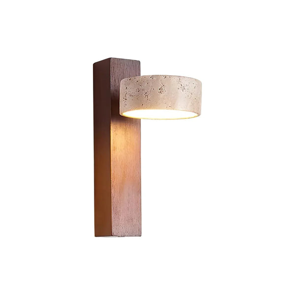 Grove Beam Travertine Wall Lamp