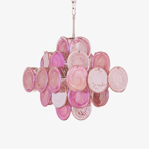 Aurelia Pink Glass Chandelier