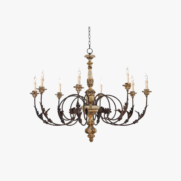 Silva Large Retro Creative Chandelier Wood Living Room