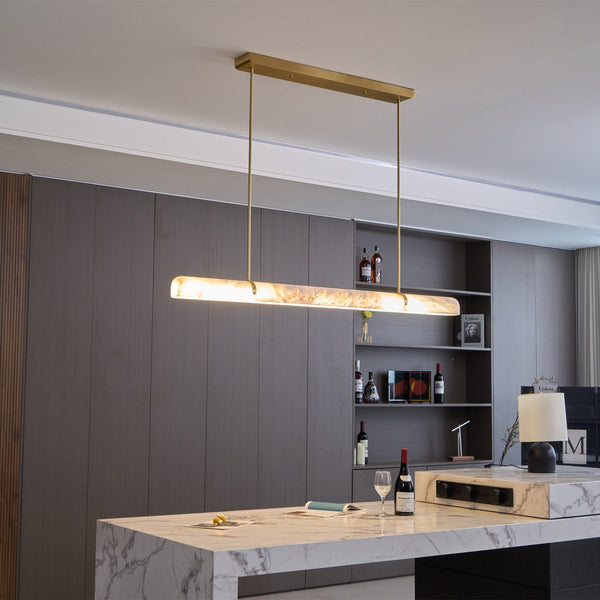 Linear Alabaster Chandelier
