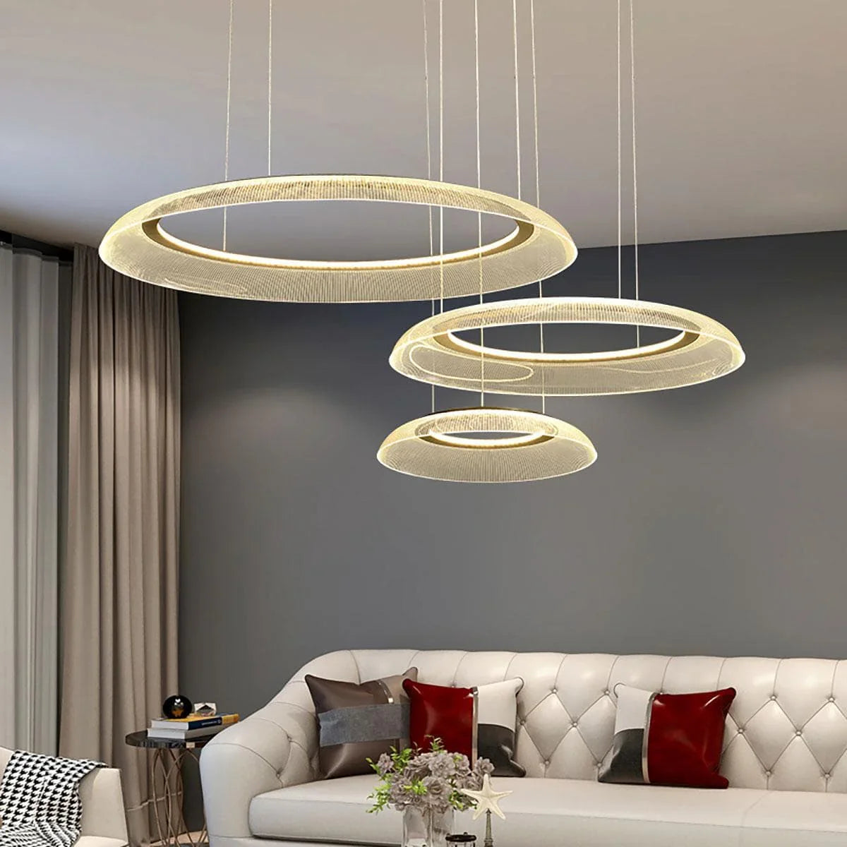 Graduated Circle Chandelier | Art Deco Round Chandelier