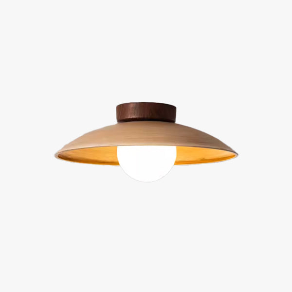 Muto Vintage Flush Mount Ceiling Light Wood/Metal/Glass Bar/Hotel