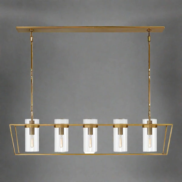 Linear LED Chandelier | Matte Gold | CL85075L