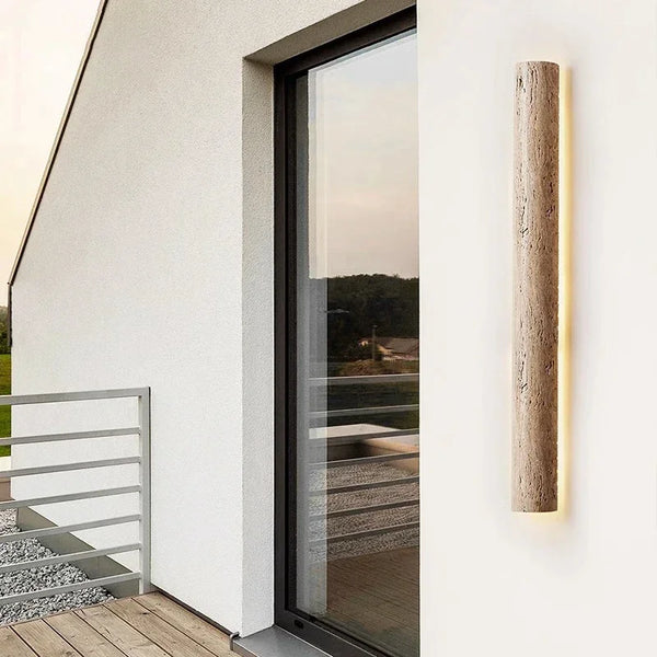Natural Travertine Stone LED Wall Sconce