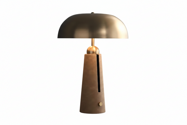 Brass & Leather Table Lamp | Dome | CL85076Q